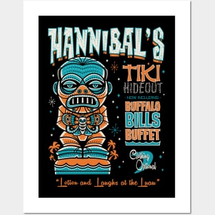 Hannibal's Creepy Cute Tiki Lounge - Hawaii Vacation Surf Monster Posters and Art